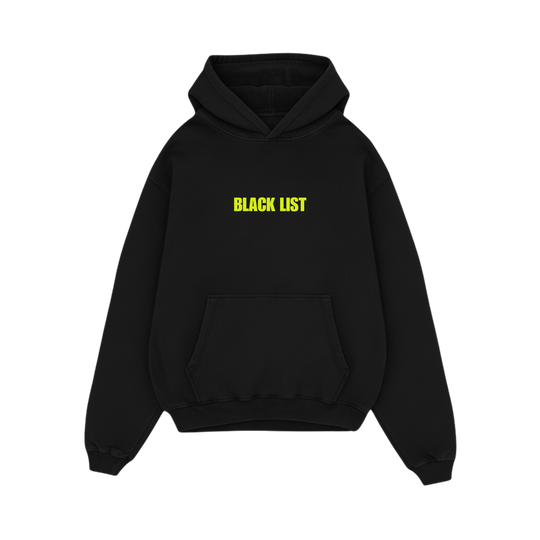 BLACKLIST DRIP NEON YELLOW OVERSIZED HOODIE
