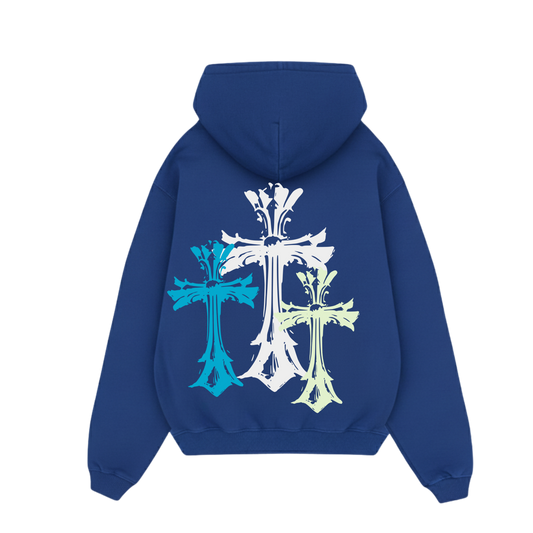 BLACKLIST CROSSES BLUE BASICS OVERSIZED HOODIE