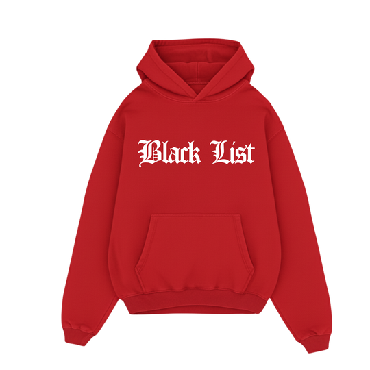 BLACKLIST CROSSES RED BASICS OVERSIZED HOODIE
