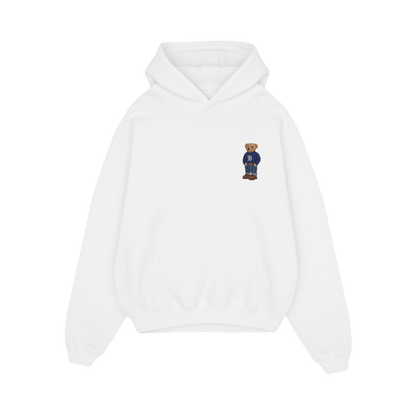 BLACKLIST BEAR OFFICIAL WHITE OVERSIZED HOODIE BASICS 3.0