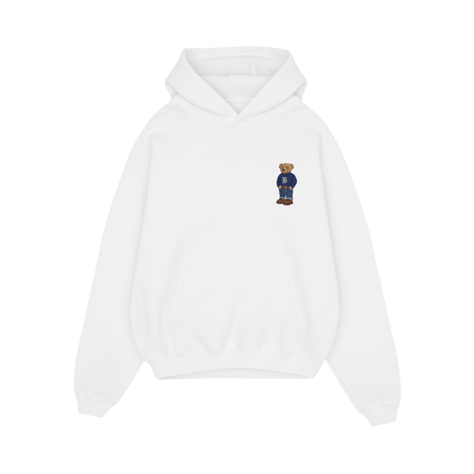 BLACKLIST BEAR OFFICIAL WHITE OVERSIZED HOODIE BASICS 3.0