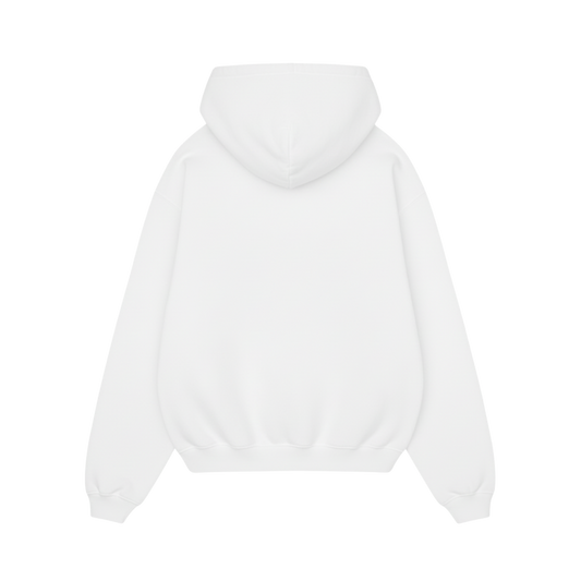 BLACKLIST BEAR OFFICIAL WHITE OVERSIZED HOODIE BASICS 3.0
