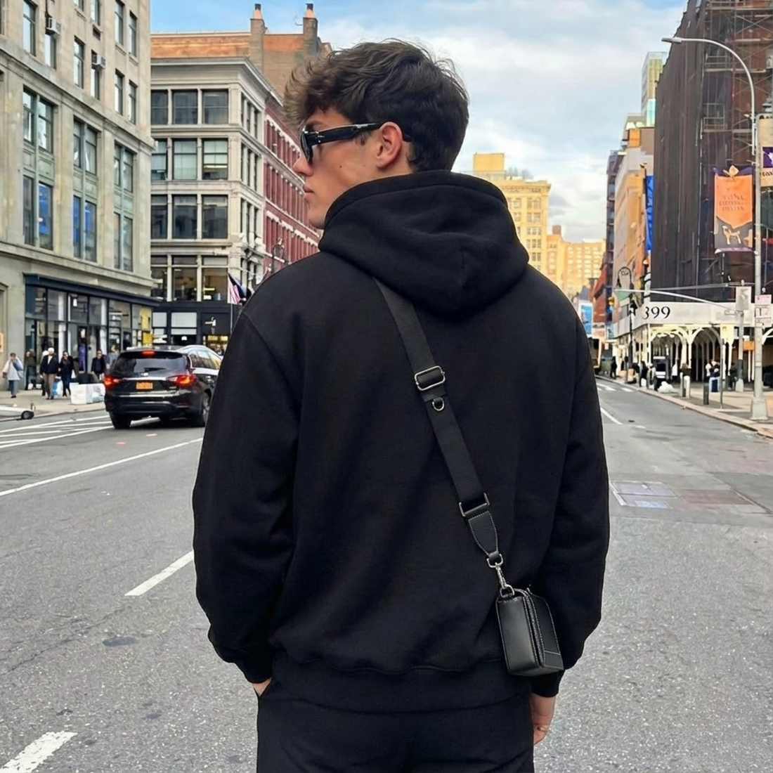 BLACK LIST OFFICIAL BLACK OVERSIZED HOODIE