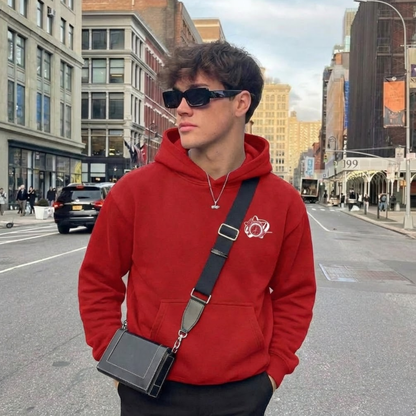 ROLEX SUPER CARS YACHTS HOT MOMS RED OVERSIZED HOODIE