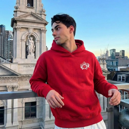 AMEX ROLEX RELAX RED OVERSIZED HOODIE