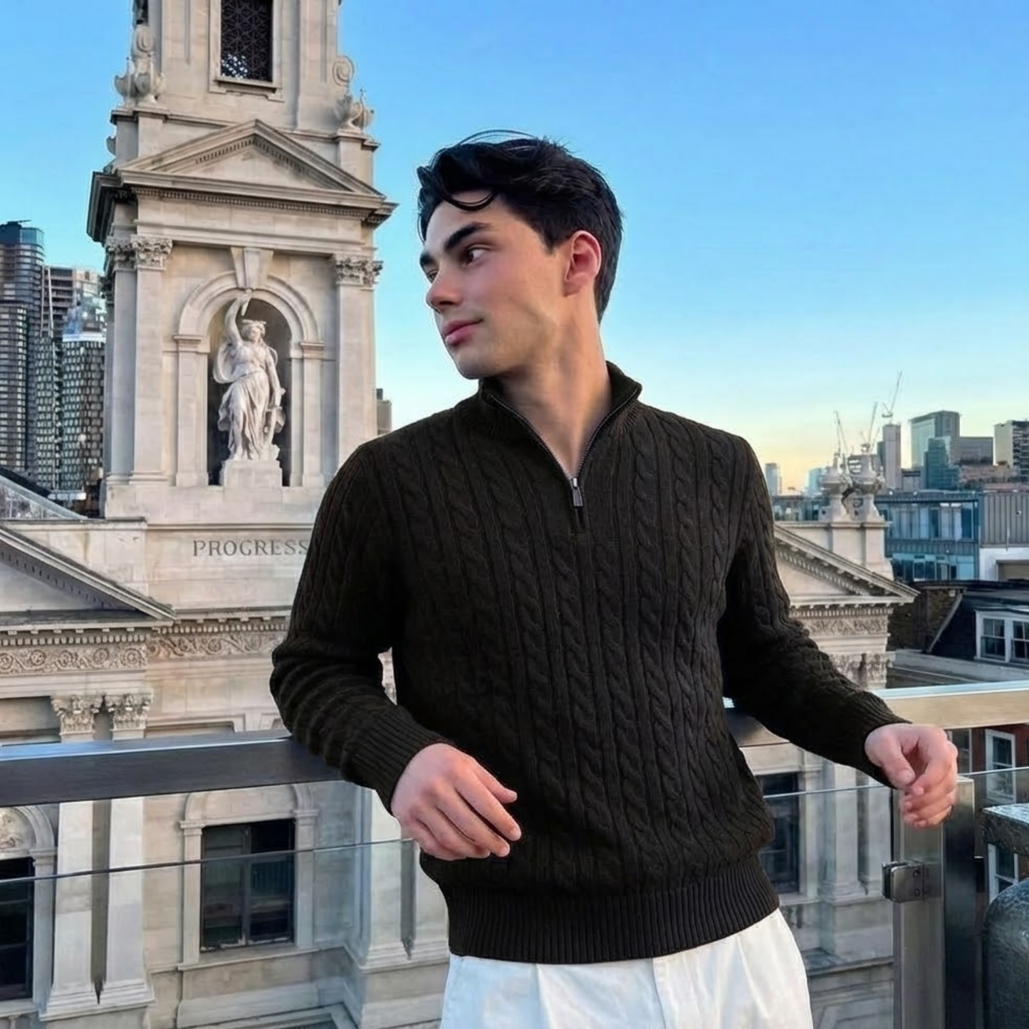 BLACKLIST BLACK KNIT POLO