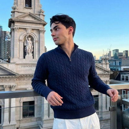 BLACKLIST NAVY KNIT POLO