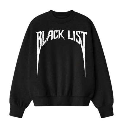 BLACKLIST OFFICIAL BLACK OVERSIZED SWEATSHIRT BASICS