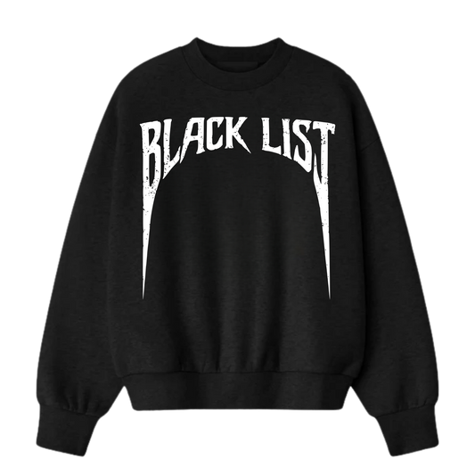BLACKLIST OFFICIAL BLACK OVERSIZED SWEATSHIRT BASICS