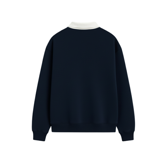 BLACKLIST CLASSIC NAVY POLO SWEATSHIRT