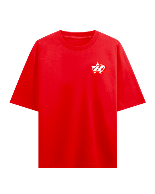 Always Late Red Oversized Tshirt