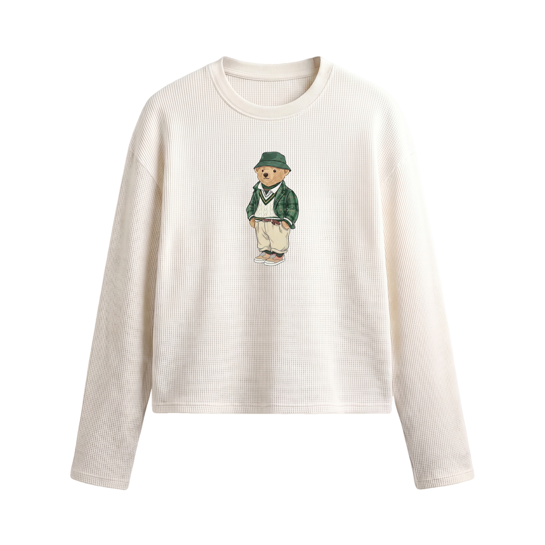 Blacklist Bear Classic Waffle T-shirt Off White