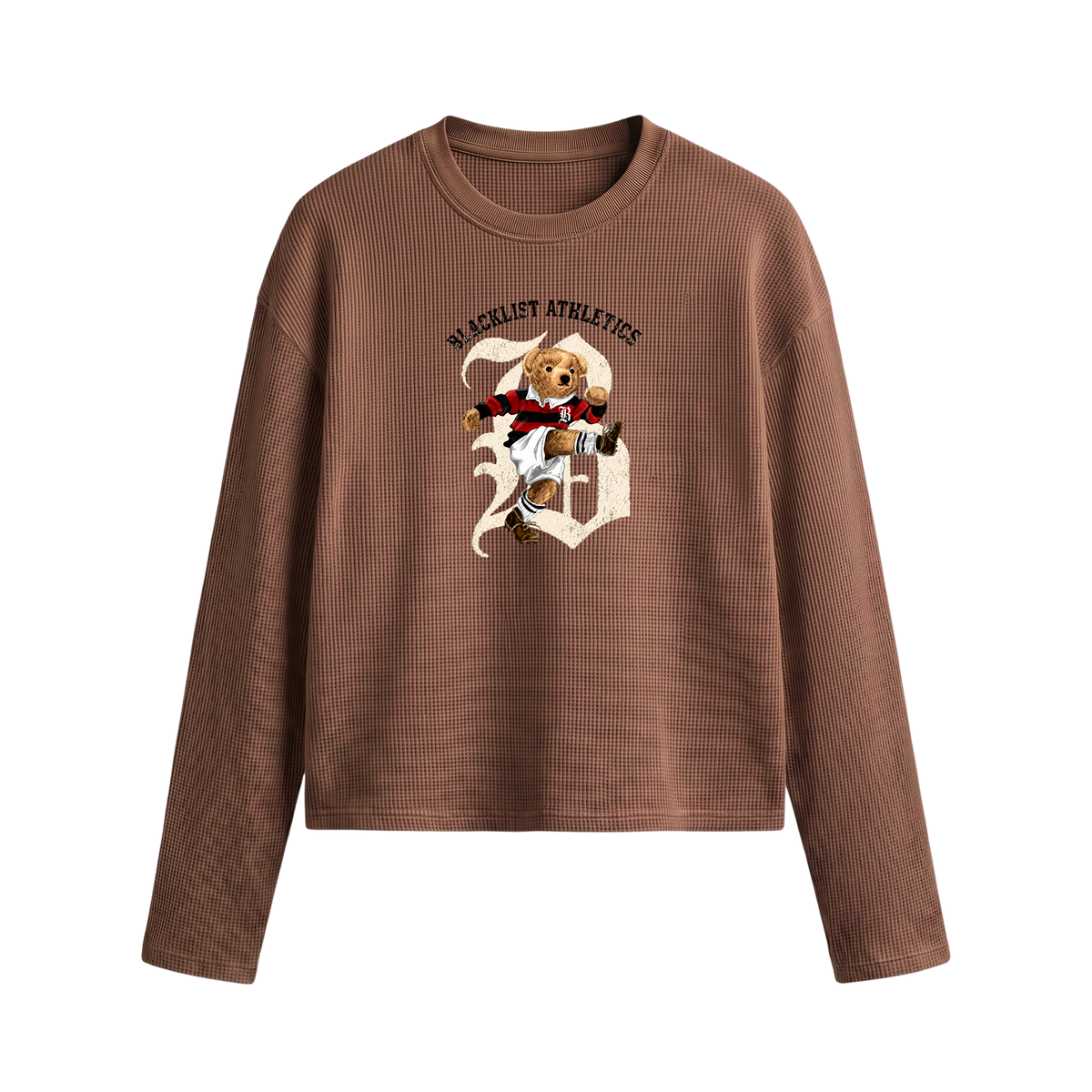 Blacklist Bear Collective Waffle T-shirt Black