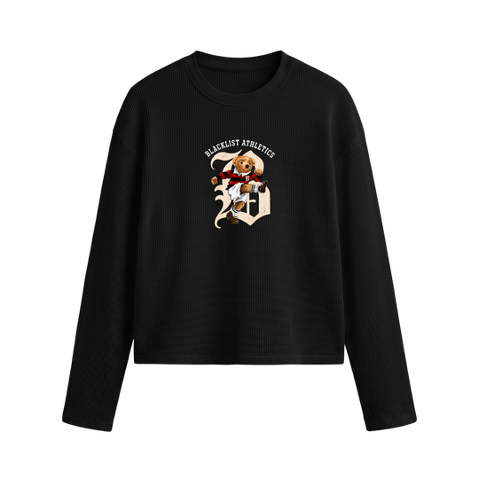 Blacklist Bear Collective Waffle T-shirt Black