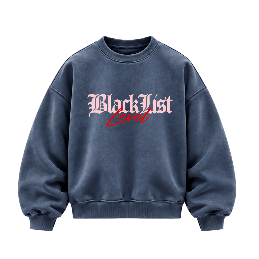 Blacklist Blacklist Flame Sweatshirt Blue Stone Wash