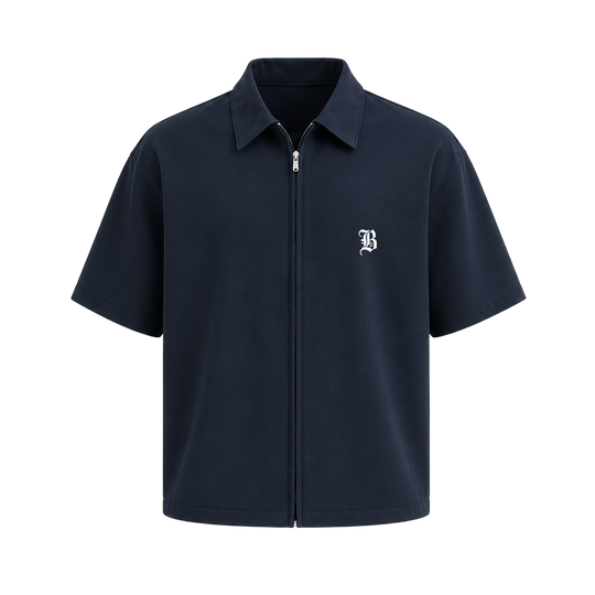 Blacklist Born to lose Zipper Shirt  Dark Blue