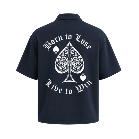 Blacklist Born to lose Zipper Shirt  Dark Blue