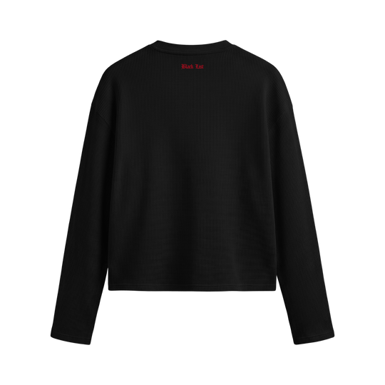 Blacklist Cherry Knot Waffle T-shirt Black