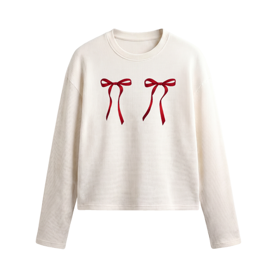Blacklist Cherry Knot Waffle T-shirt Off White