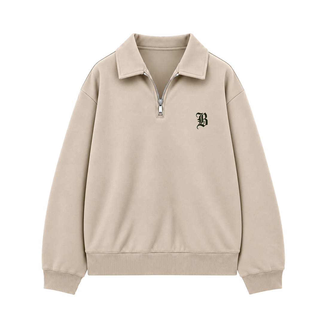 Blacklist Chrome Dynasty Quarter Zip Sweatshirt Beige