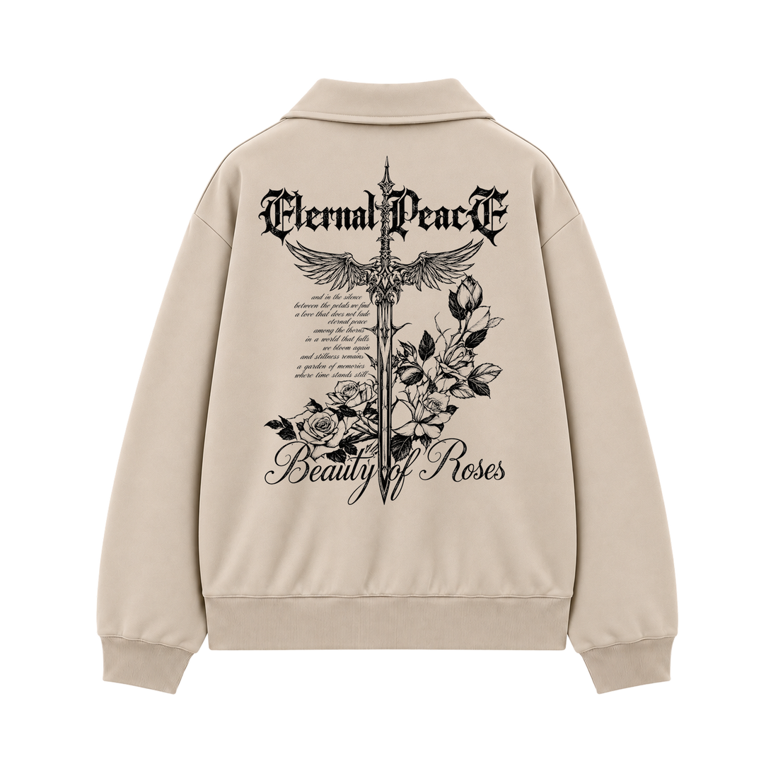 Blacklist Chrome Dynasty Quarter Zip Sweatshirt Beige