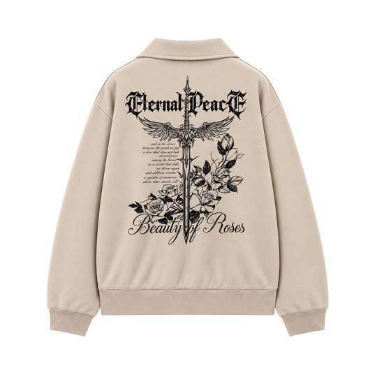 Blacklist Chrome Dynasty Quarter Zip Sweatshirt Beige
