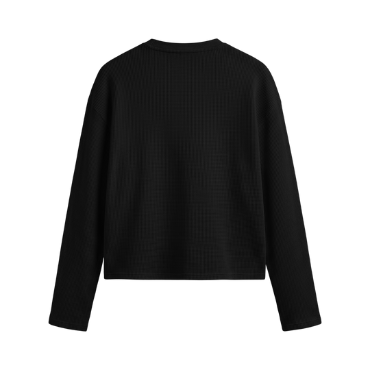 Blacklist Classic Minimal Waffle T-Shirt Black