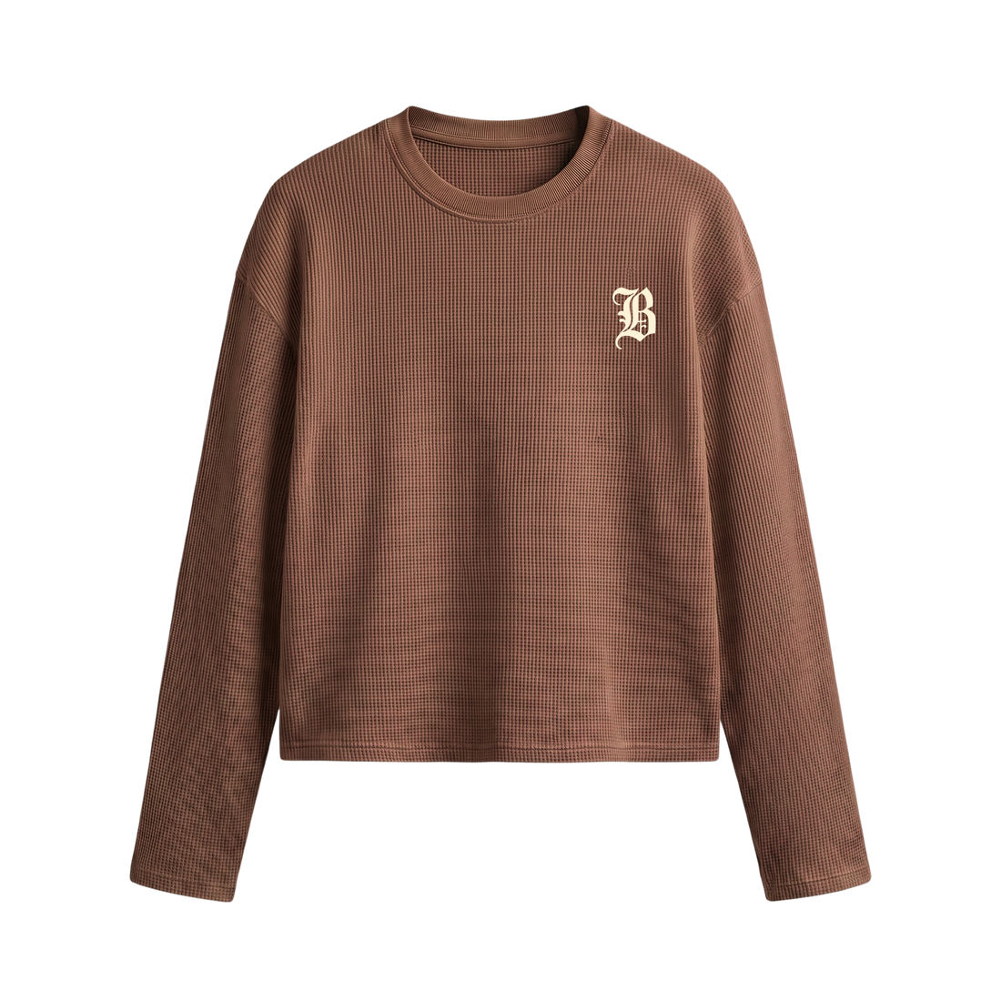Blacklist Classic Minimal Waffle T-shirt Brown