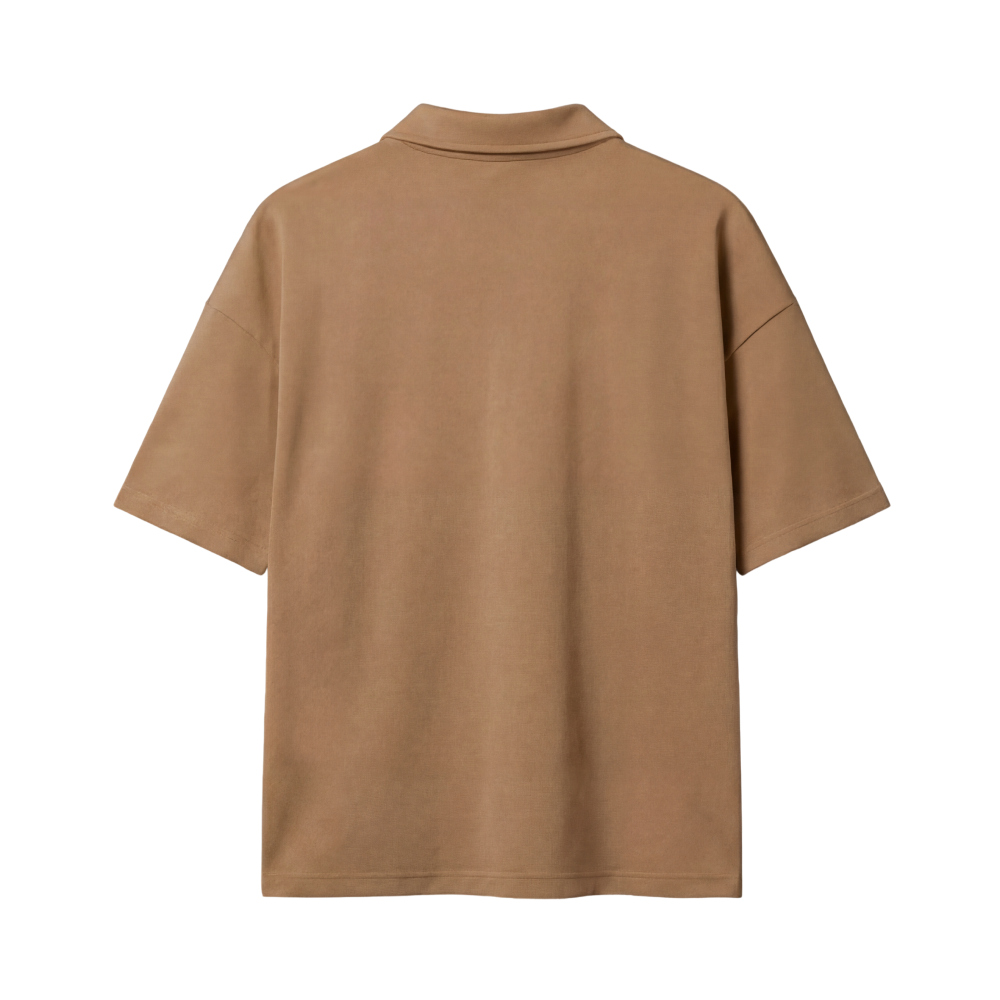 Blacklist Club Sand Oversized Quarter Zip T-Shirt