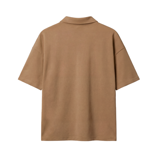 Blacklist Club Sand Oversized Quarter Zip T-Shirt