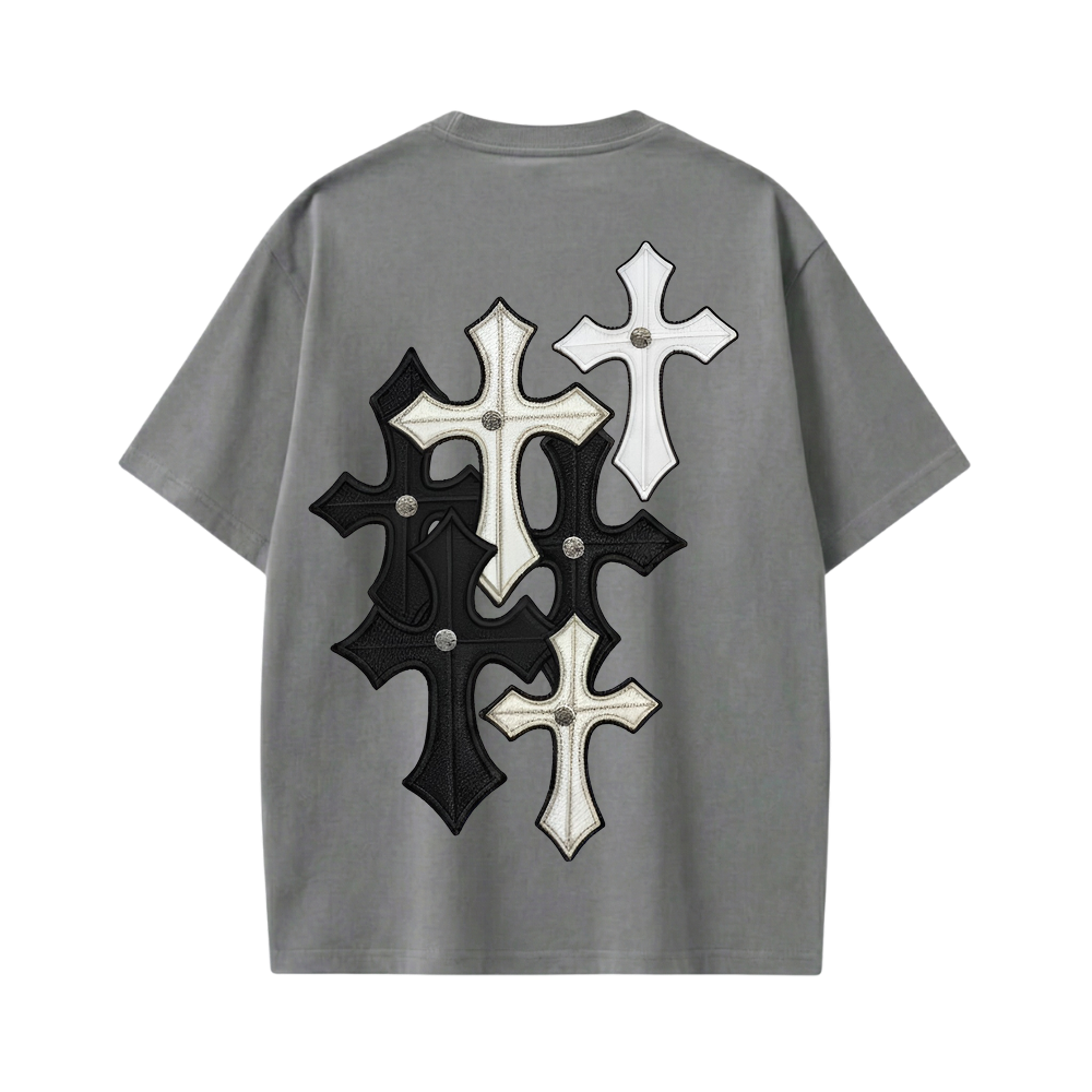Blacklist Crosses Black Gray T-shirt