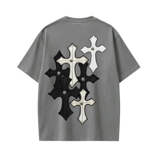 Blacklist Crosses Black Gray T-Shirt
