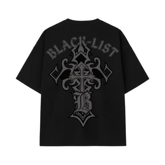Blacklist Crosses Black Oversized T-Shirt