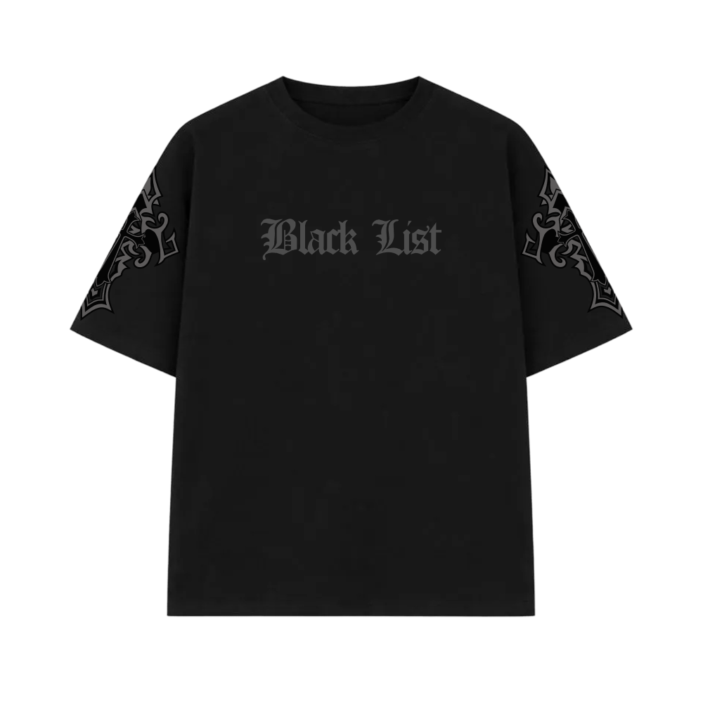 Blacklist Crosses Black Oversized T-Shirt