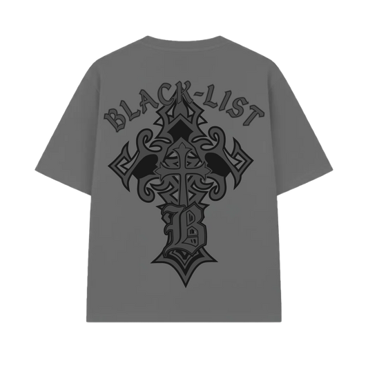 Blacklist Crosses Grey Oversized T-Shirt