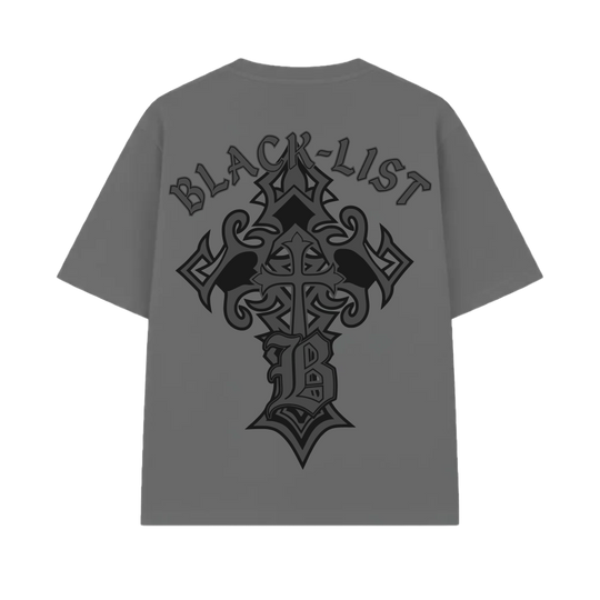 Blacklist Crosses Grey Oversized T-Shirt
