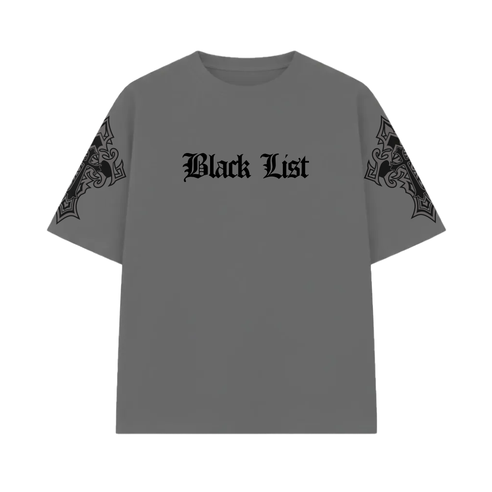 Blacklist Crosses Grey Oversized T-Shirt
