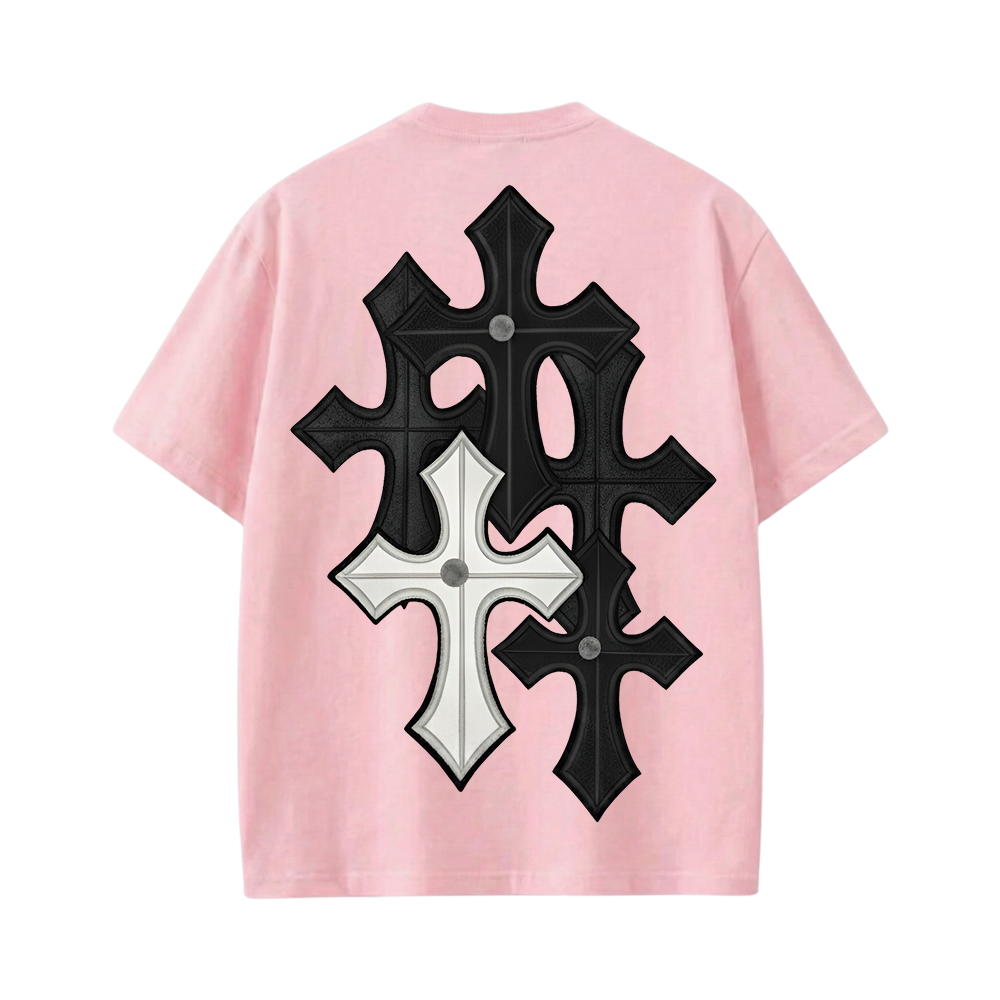 Blacklist Crosses Pink T-shirt