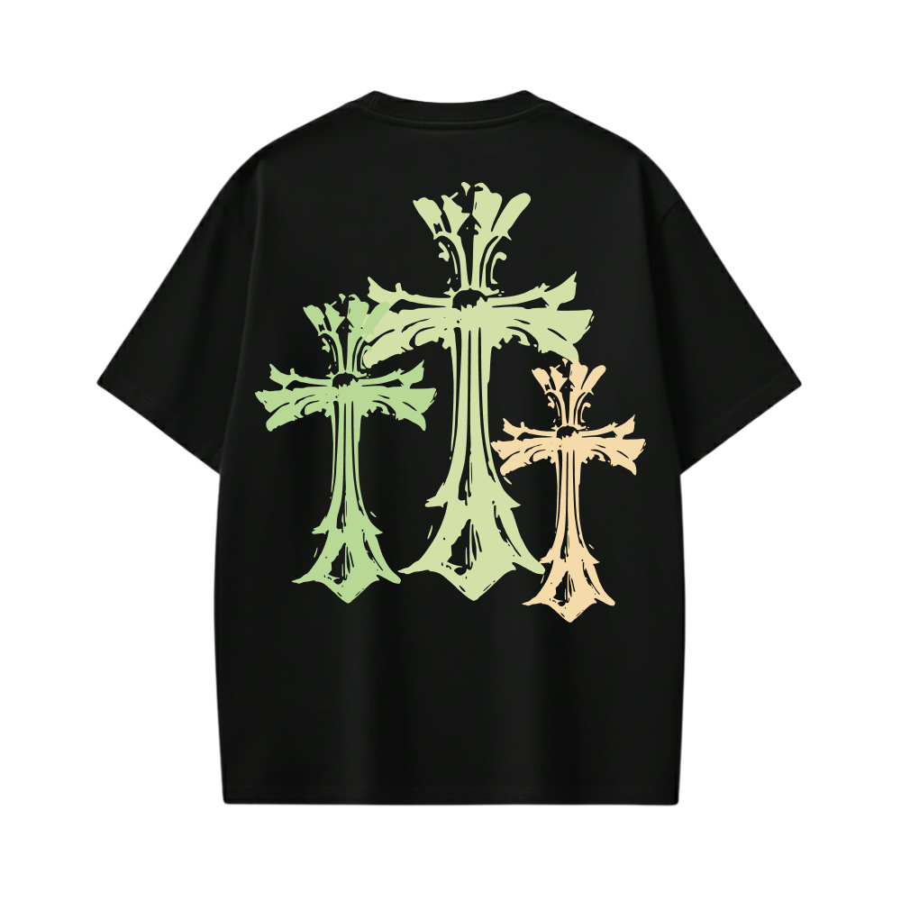Blacklist Crosses Red Black T-shirt