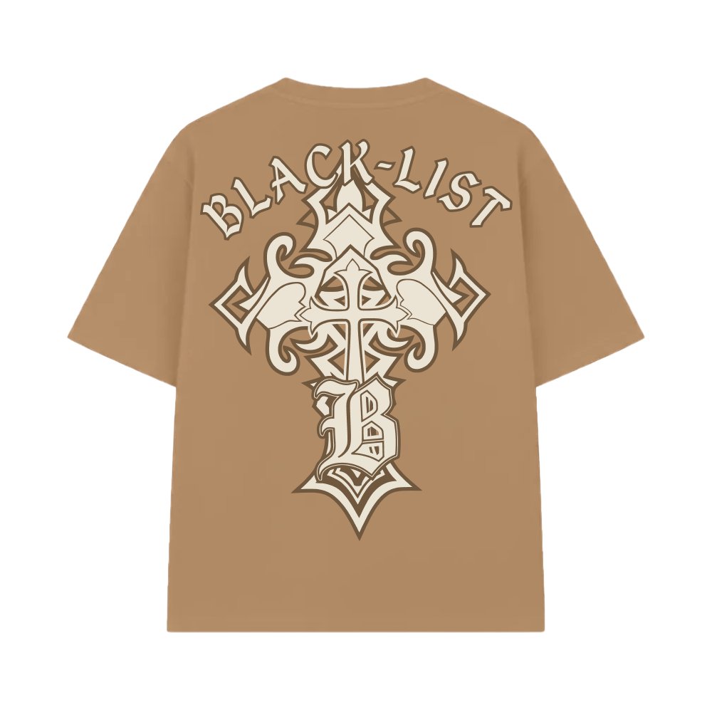 Blacklist Crosses Sand Oversized T-Shirt