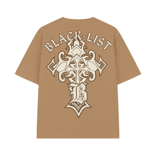 Blacklist Crosses Sand Oversized T-Shirt