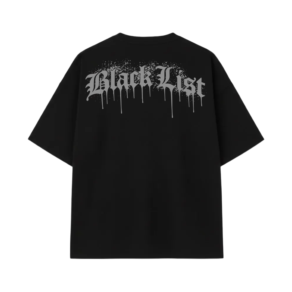 Blacklist Drip Grey Oversized T-shirt