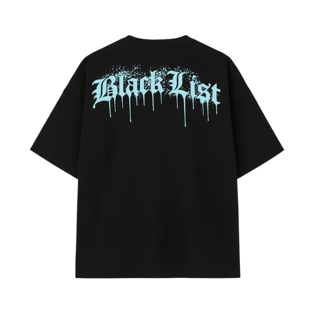 Blacklist Drip Ice Blue Oversized T-Shirt