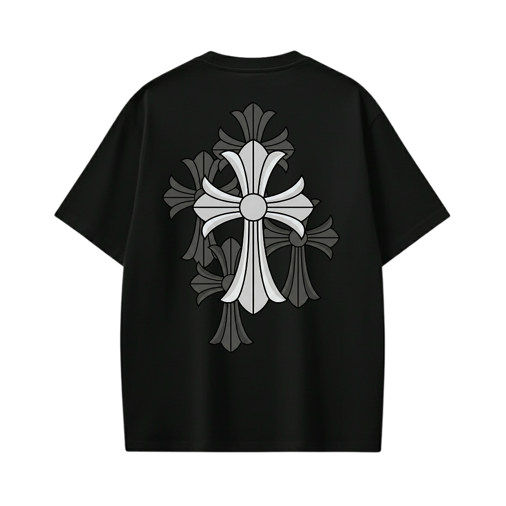 Blacklist Essential Cross Desert Sand Black T-shirt