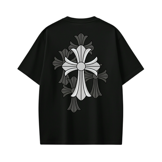 Blacklist Essential Cross Desert Sand Black T-Shirt