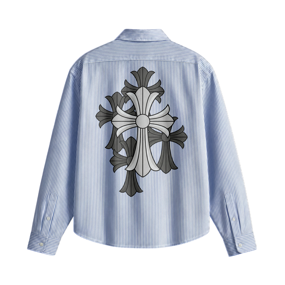 Blacklist Gothic Blossom Blue Stripe Shirt