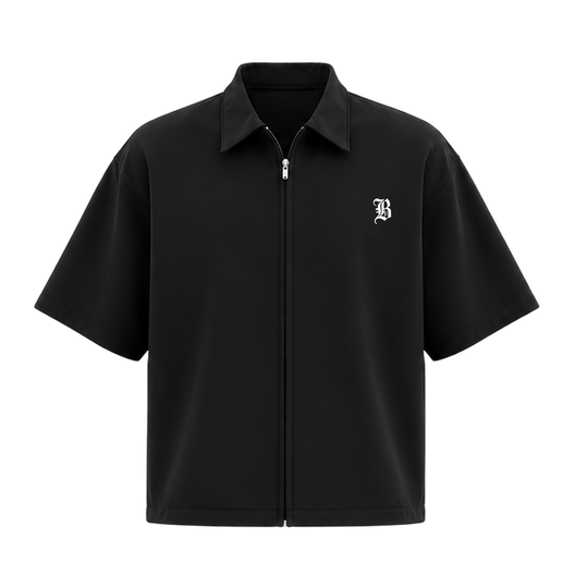 Blacklist Hustle Mode Zipper Shirt Black