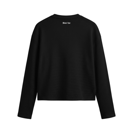 Blacklist Lover Boy Waffle T-shirt Black