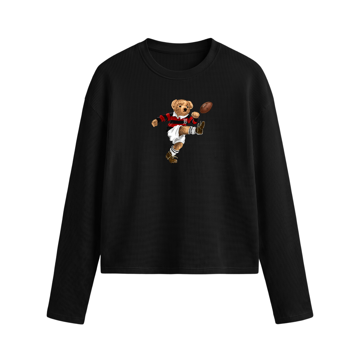 Blacklist Noir Bear Waffle T-shirt Black