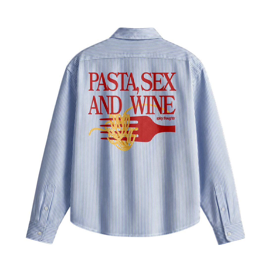Blacklist Pasta & Wine Blue Stripe Shirt